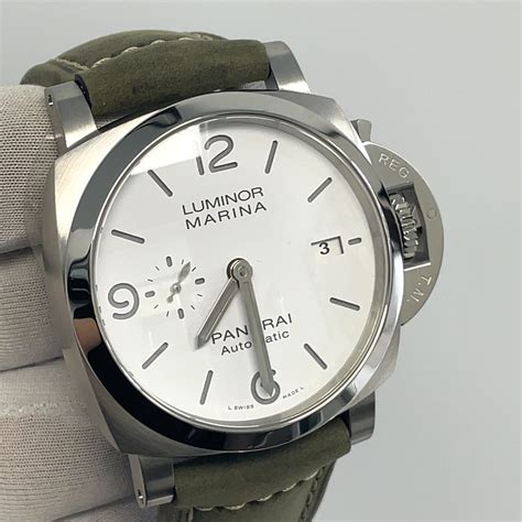 white panerai on wrist|Buy Used Panerai Luminor PAM01314 .